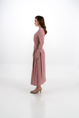 Ruched Matte Midi Dress