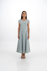 Crystal-Embellished Off‑Shoulder A‑Line Gown