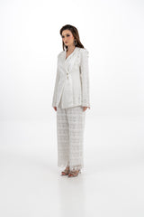 Satin Panel Embroidered Lace Jacket