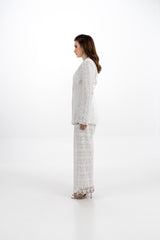 Satin Panel Embroidered Lace Jacket