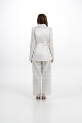 Satin Panel Embroidered Lace Jacket