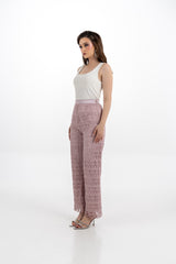 Lace Wide-Leg Pants