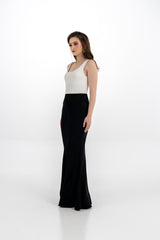 Flared Maxi Skirt with Smooth Finish