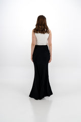 Flared Maxi Skirt with Smooth Finish