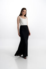Flared Maxi Skirt with Smooth Finish