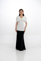 Flared Maxi Skirt with Smooth Finish