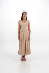 Flowy Pleated Midi Skirt