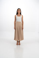 Flowy Pleated Midi Skirt
