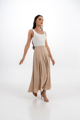 Flowy Pleated Midi Skirt