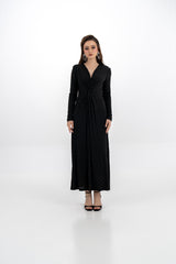 Maxi Dress with Lead Dot Embellishments & Front Knot Detail