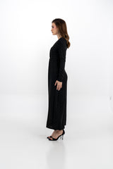 Maxi Dress with Lead Dot Embellishments & Front Knot Detail