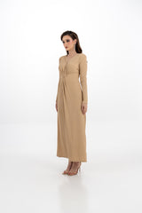 Maxi Dress with Lead Dot Embellishments & Front Knot Detail