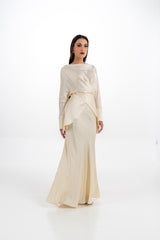 Satin-Finish Maxi Skirt