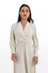 Sophisticated Wrapped Bodice Maxi Dress