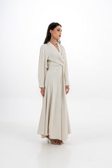 Sophisticated Wrapped Bodice Maxi Dress