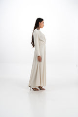 Sophisticated Wrapped Bodice Maxi Dress