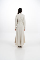 Sophisticated Wrapped Bodice Maxi Dress