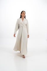 Sophisticated Wrapped Bodice Maxi Dress