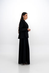 Pleated Maxi Dress with Removable Embellished Jacket