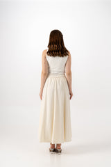 Flowy Pleated Midi Skirt