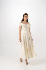 Sweetheart Neck Cap Sleeve Top