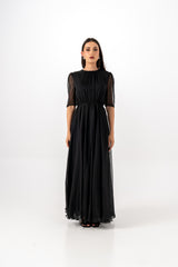 فستان ماكسي فاخر مع جاكيت مطرّز قابل للإزالة