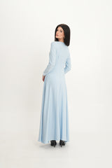 Asymmetrical Beaded Cut-Out Maxi Dress