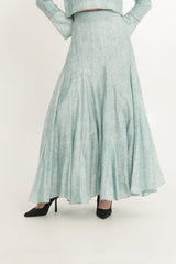 Flowy Textured Maxi Skirt