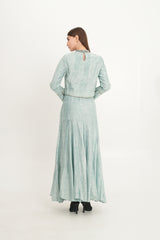 Flowy Textured Maxi Skirt