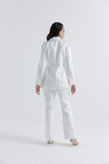 Crystal Embellished Wrap Blazer