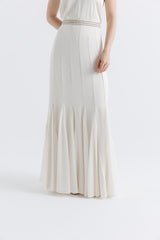 Embellished Waist Pleated Maxi Skirt - Montania Shop