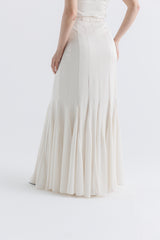 Embellished Waist Pleated Maxi Skirt - Montania Shop