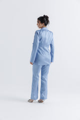 Crystal Embellished Wrap Blazer