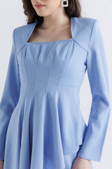 Asymmetrical Tailored Crepe Blouse
