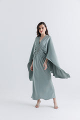 Embellished Cape Kaftan Dress