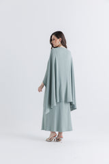 Embellished Cape Kaftan Dress