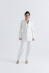 Tailored Blazer with Crystal Embellished Pockets