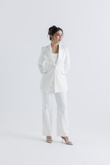 Tailored Blazer with Crystal Embellished Pockets