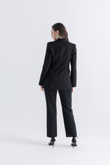 Tailored Blazer with Crystal Embellished Pockets