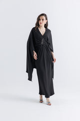 Embellished Cape Kaftan Dress