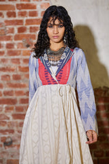 طقم ليالي رمضان بفستان غير متماثل مع بنطال