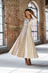 Ivory Handcrafted Panel Dress