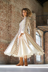 Ivory Handcrafted Panel Dress