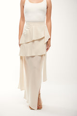 ✨ تنورة ماكسي بطبقات كشكش أنيقة ✨ أناقة انسيابية لإطلالات النهار والمساء