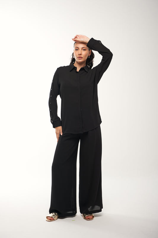 Long Sleeve Shirt with Button Detailing