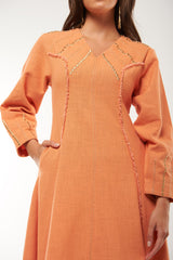 Embroidered Linen Maxi Dress