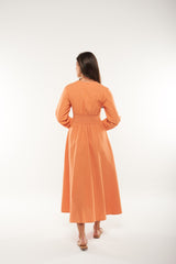 Embroidered Linen Maxi Dress