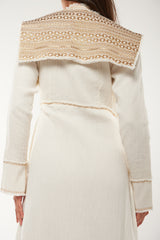 Embroidered Shoulder Wrap Kaftan