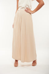 Pleated Wide-Leg Palazzo Pants