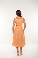 Elegant Embroidered A-Line Midi Dress